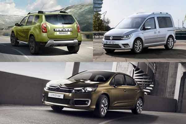 Автомобили с маленьким дизельным двигателем Renault Duster, Volkswagen Caddy, Citroen C4 Sedan