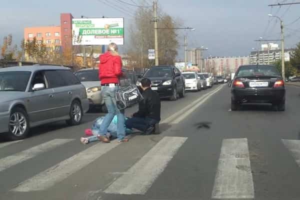 Авария на нерегулируемом пешеходном переходе