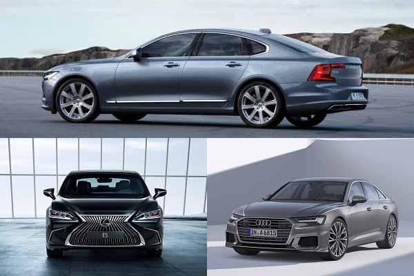 Автомобили бизнес-класса Volvo S90, Lexus ES, Audi A6