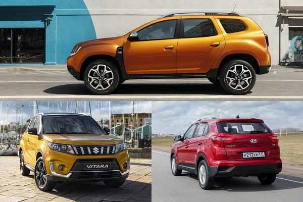 Полноприводные кроссоверы Renault Duster, Hyundai Creta, Suzuki Vitara