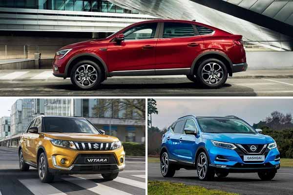 Renault Arcana, Suzuki Vitara, Nissan Qashqai