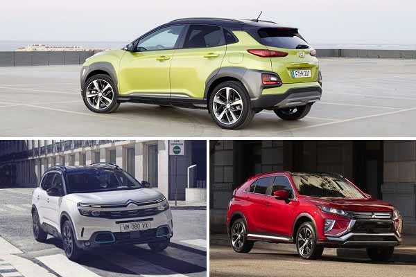 Компактные кроссоверы 2020 года Hyundai Kona, Citroën C4 Aircross, Mitsubishi Eclips Cross