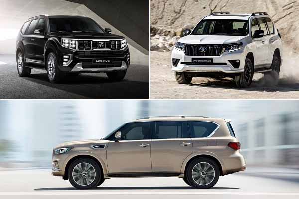Kia Mohave, Toyota Land Cruiser Prado, Infiniti QX80